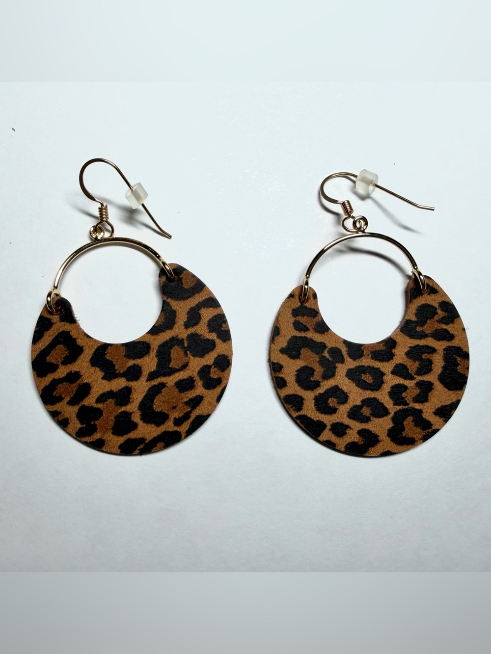 Nickel & Suede Leopard Nina Style Earrings